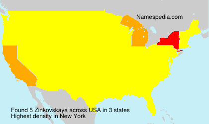 Surname Zinkovskaya in USA