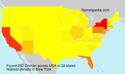 Surname Zinman in USA Surname Zinman in USA