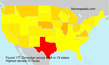 Surname Zinnecker in USA Surname Zinnecker in USA