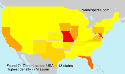 Surname Zinnert in USA Surname Zinnert in USA