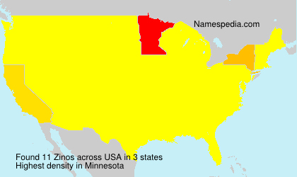 Surname Zinos in USA Surname Zinos in USA
