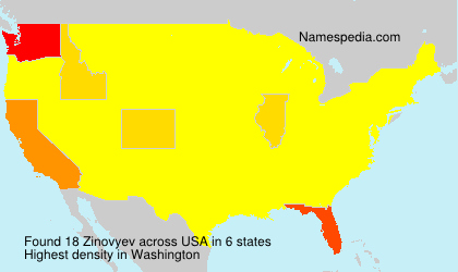 Surname Zinovyev in USA Surname Zinovyev in USA