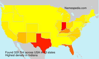 Surname Zint in USA Surname Zint in USA