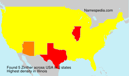 Surname Zinther in USA Surname Zinther in USA