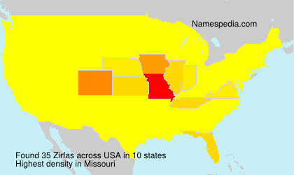 Surname Zirfas in USA Surname Zirfas in USA
