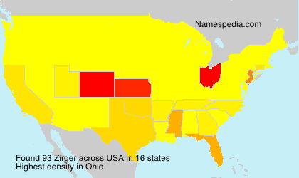 Surname Zirger in USA Surname Zirger in USA
