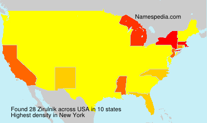 Surname Zirulnik in USA Surname Zirulnik in USA