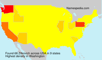 Surname Zitkovich in USA Surname Zitkovich in USA
