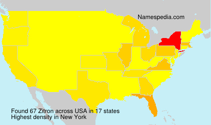 Surname Zitron in USA Surname Zitron in USA
