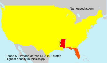 Surname Zizmann in USA Surname Zizmann in USA