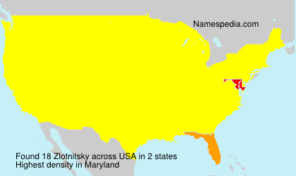 Surname Zlotnitsky in USA