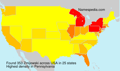 Surname Zmijewski in USA Surname Zmijewski in USA