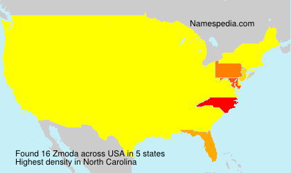 Surname Zmoda in USA Surname Zmoda in USA