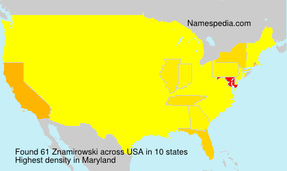 Surname Znamirowski in USA Surname Znamirowski in USA