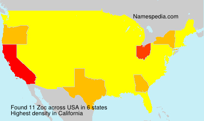 Surname Zoc in USA Surname Zoc in USA