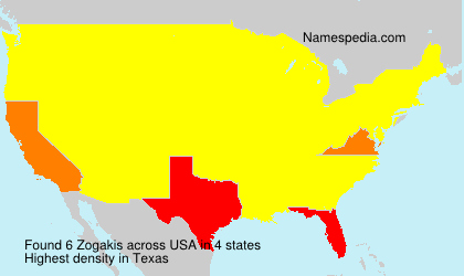Surname Zogakis in USA Surname Zogakis in USA