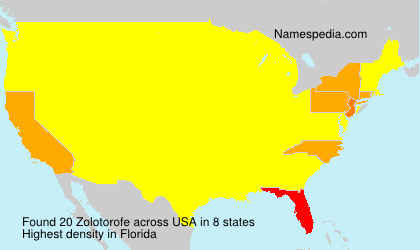 Surname Zolotorofe in USA