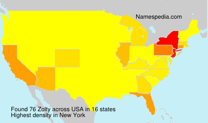 Surname Zolty in USA Surname Zolty in USA