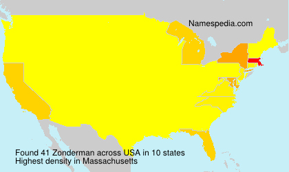 Surname Zonderman in USA Surname Zonderman in USA