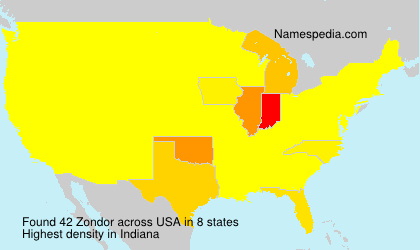 Surname Zondor in USA Surname Zondor in USA