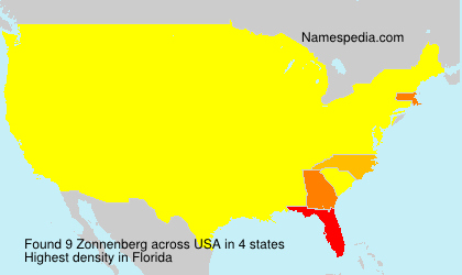 Surname Zonnenberg in USA Surname Zonnenberg in USA