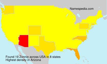 Surname Zonnie in USA Surname Zonnie in USA