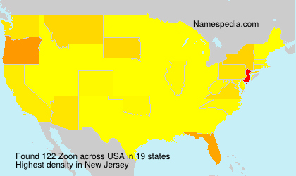 Surname Zoon in USA Surname Zoon in USA