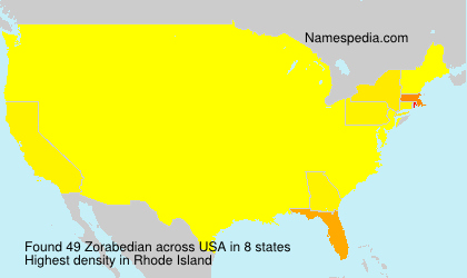 Surname Zorabedian in USA Surname Zorabedian in USA