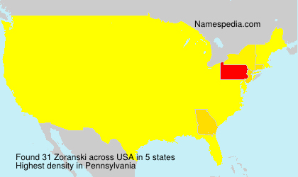 Surname Zoranski in USA Surname Zoranski in USA