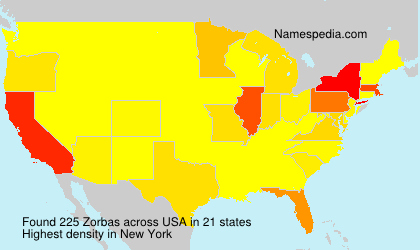 Surname Zorbas in USA Surname Zorbas in USA