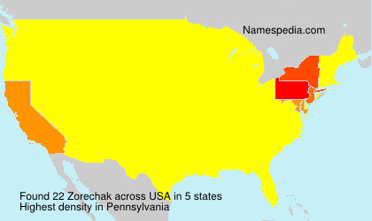 Surname Zorechak in USA Surname Zorechak in USA
