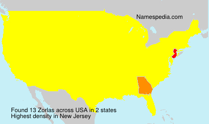 Surname Zorlas in USA Surname Zorlas in USA