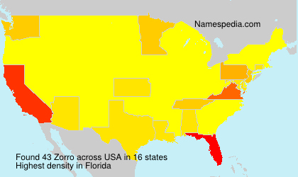 Surname Zorro in USA Surname Zorro in USA