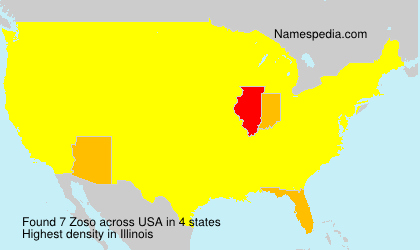 Surname Zoso in USA Surname Zoso in USA