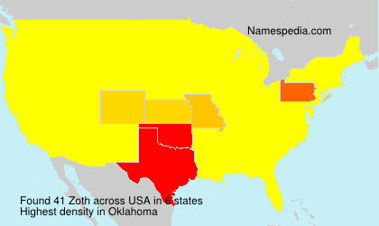 Surname Zoth in USA Surname Zoth in USA