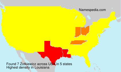 Surname Zotkiewicz in USA Surname Zotkiewicz in USA