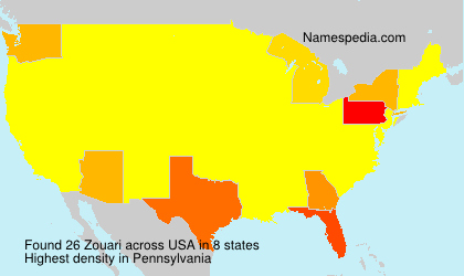 Surname Zouari in USA Surname Zouari in USA