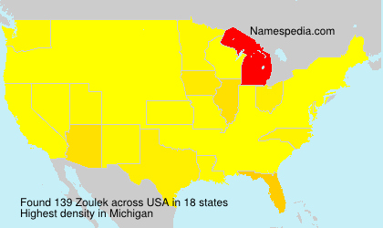 Surname Zoulek in USA Surname Zoulek in USA
