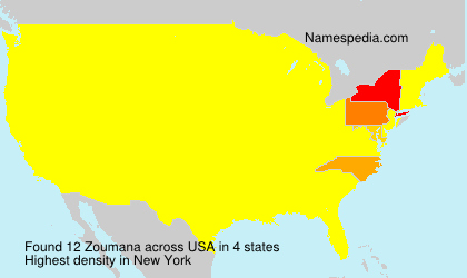 Surname Zoumana in USA Surname Zoumana in USA