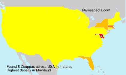 Surname Zouppas in USA Surname Zouppas in USA