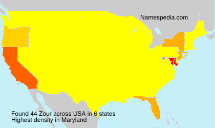 Surname Zour in USA Surname Zour in USA