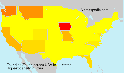 Surname Zoutte in USA Surname Zoutte in USA