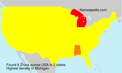 Surname Zruna in USA Surname Zruna in USA