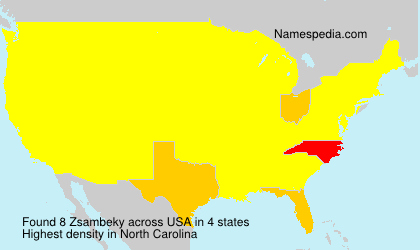 Surname Zsambeky in USA