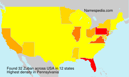 Surname Zuban in USA