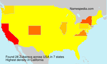 Surname Zubareva in USA