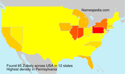 Surname Zubaty in USA Surname Zubaty in USA