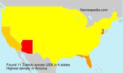 Surname Zubicki in USA