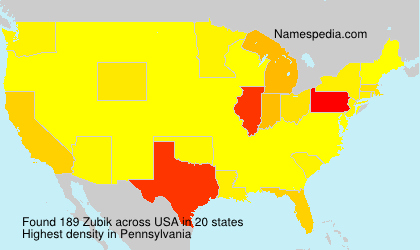Surname Zubik in USA Surname Zubik in USA