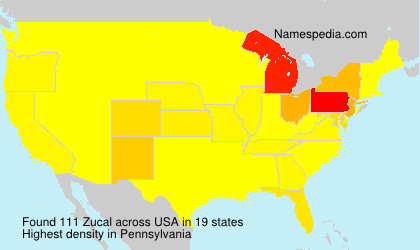 Surname Zucal in USA Surname Zucal in USA